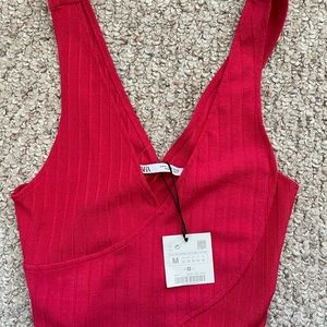 Zara pink crop tank